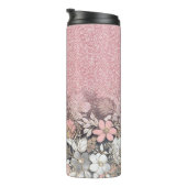 Elegant Gold florroze gradiënt Glitter Afbeelding Thermosbeker (Geroteerd rechts)