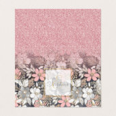 Elegant Gold florroze gradiënt Glitter Afbeelding Visitekaartjes (Buitenkant ongevouwen)