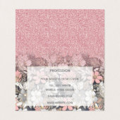 Elegant Gold florroze gradiënt Glitter Afbeelding Visitekaartjes (Binnenkant ongevouwen)