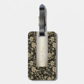 Elegant Gold Flowers - Speciaal Bagagelabel (Achterkant verticaal)