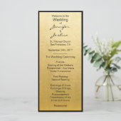 Elégant Gold Foil Black Design Programmes de maria (Debout devant)