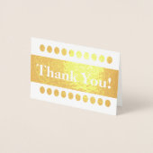 Elegant Gold Foil: "Dank je!" Kaart (Voorkant)