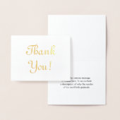 Elegant Gold Foil: "Dank je!" Kaart (Display)