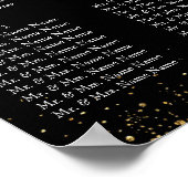 Elegant Gold Foil en Black Poster (Hoek)