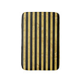Elegant Gold Foil en Black Stripe Pattern Badmat (Voorkant Verticaal)