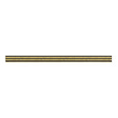 Elegant Gold Foil en Black Stripe Pattern Grosgrain Lint (Voorkant)