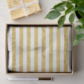 Elegant Gold Foil en White Stripe Pattern Tissuepapier (Geschenk)