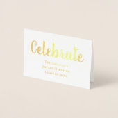 Elégant Gold Foil Graduation Party Invitation (Devant)