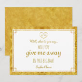 Elegant Gold Foil Heart, geef me weg (Voorkant / Achterkant)