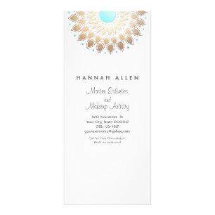 Elegant Gold Foil Leaf Mandala Wood KIJK Reclamekaart