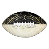 Elegant Gold Foil Look Scrollwork Script Stripes American Football (Voorkant)