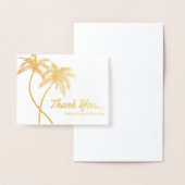 Elegant Gold Foil Merci Cartes | Palmiers (Affichage)