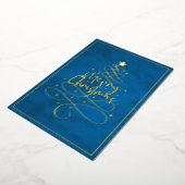 Elegant Gold Foil Merry kerst Folie Feestdagenkaart (Gedraaid)