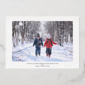 Elegant Gold Foil Merry kerstfeestdag Kaart (Achterkant)