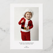 Elegant Gold Foil Merry kerstfeestdag Kaart (Achterkant)