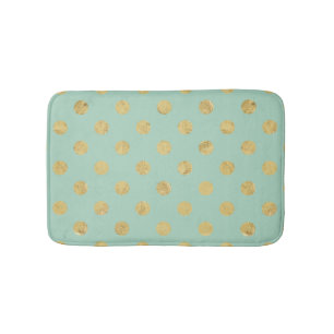 Elegant Gold Foil Polka Dot Pattern - Blauwgroen G Badmat