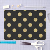 Elegant Gold Foil Polka Dot Pattern - Gold & Black Tissuepapier (Craft)