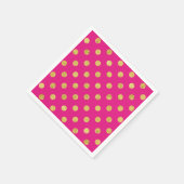 Elegant Gold Foil Polka Dot Pattern - Gold & Pink Servetten (Hoek)