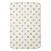 Elegant Gold Foil Polka Dot Pattern - Gold & White Badmat (Voorkant Verticaal)