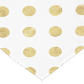Elegant Gold Foil Polka Dot Pattern - Gold & White Korte Tafelloper (Hoek)