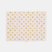 Elegant Gold Foil Polka Dot Pattern - Roze & Gold Fleece Deken (Voorkant (Horizontaal))