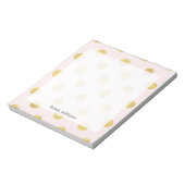 Elegant Gold Foil Polka Dot Pattern - Roze & Gold Notitieblok (Gedraaid)
