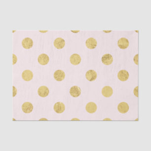 Elegant Gold Foil Polka Dot Pattern - Roze & Gold Tissuepapier
