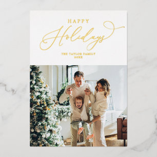 Elegant Gold Foil Prettige feestdagen kerst
