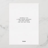 Elegant Gold Foil Prettige feestdagen kerst (Achterkant)