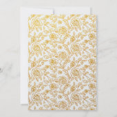 Elegant Gold Foil Royal Wedding Invitation Kaart (Achterkant)