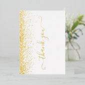 Elegant Gold Foil Script - Hartelijk dank - Kaart (Staand Voorkant)