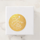 Elegant Gold Foil Wedding Save the Date Bedankjes Labels (Met doos)