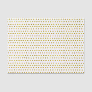 Elegant Gold Foil White Small Polka Dots Patroon Tissuepapier