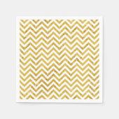 Elegant Gold Foil Zigzag Stripes Chevron Pattern Servet (Voorkant)
