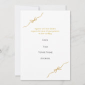 Elegant Gold Frame Monogram Wedding Invitation (Dos)