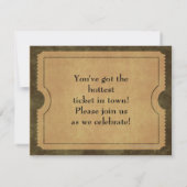 Elegant Gold Geef een 50ste verjaardag/feest toe Kaart (Achterkant)