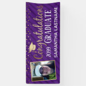 Elegant Gold Gefeliciteerd Afstuderen 2022 Spandoek (Verticaal)