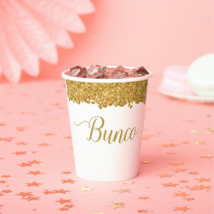 Elegant Gold Girly Bunco Papieren Bekers