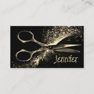 Elegant Gold Glam Haarstylist Benoeming Afsprakenkaartje