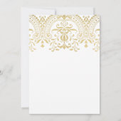 Elegant Gold  Glamor Wedding Kaart (Achterkant)
