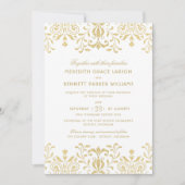 Elegant Gold Glamor Wedding Kaart (Voorkant)