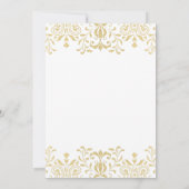 Elegant Gold Glamor Wedding Kaart (Achterkant)