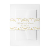 Elegant Gold Glamor Wedding Monogram Uitnodigingen Wikkel (Voorkant Voorbeeld)