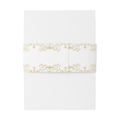 Elegant Gold  Glamor Wedding Monogram Uitnodigingen Wikkel (Achterkant Voorbeeld)
