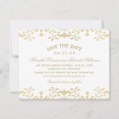 Elegant Gold Glamor Wedding Save The Date (Voorkant)