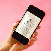 Elegant Gold Glitter 75e verjaardag Kaart