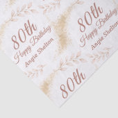 Elegant Gold Glitter 80th Birthday Tissuepapier (Detail)