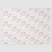Elegant Gold Glitter 80th Birthday Tissuepapier (Voorkant)