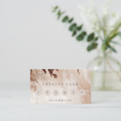 Elegant Gold Glitter Agate Marble 6 Punch Loyalty Visitekaartje (Staand voorkant)