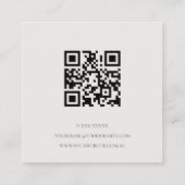 Elegant Gold Glitter Agate Marble QR Code Logo Vierkante Visitekaartje (Achterkant)